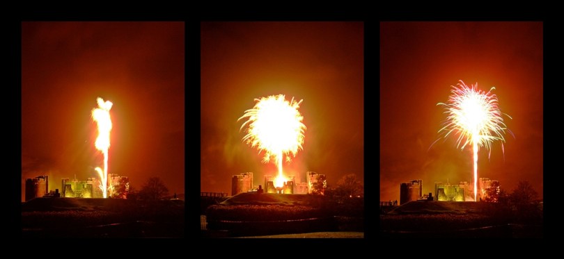 Bonfire Night w Caerphilly Castle