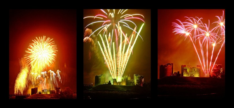 Bonfire Night w Caerphilly Castle
