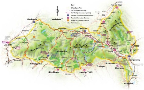 Brecon Beacons - Mapa