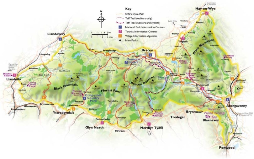 Brecon Beacons - Mapa