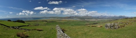 Panorama Snowdonii i Półwyspu Llŷn ze szlaku Fonlief Hir