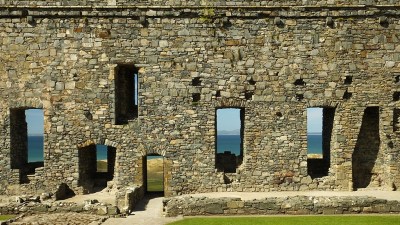 Harlech Castle z widokiem na Cardigan Bay