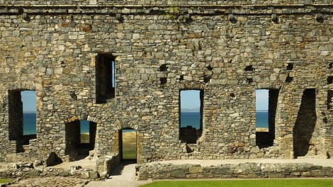 Harlech Castle z widokiem na Cardigan Bay
