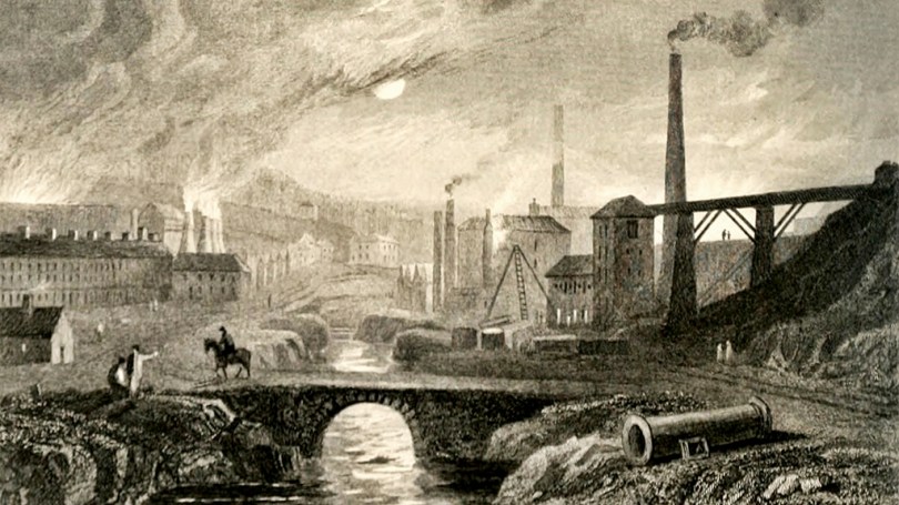 Nantyglo Ironworks w artystycznej wizji Henry'ego Gastineau (1791–1876)