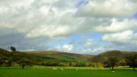Krajobrazy u stóp wzgórza Y Garth